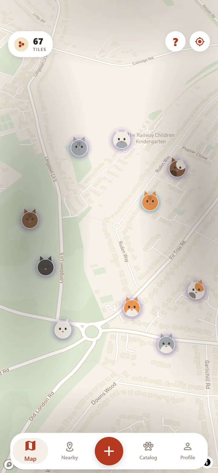 Meow Map's live neighbourhood map